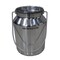 Small Shining Stainless Steel Milk Can Seamless Solid Bail 10" High 1.3 Gallon